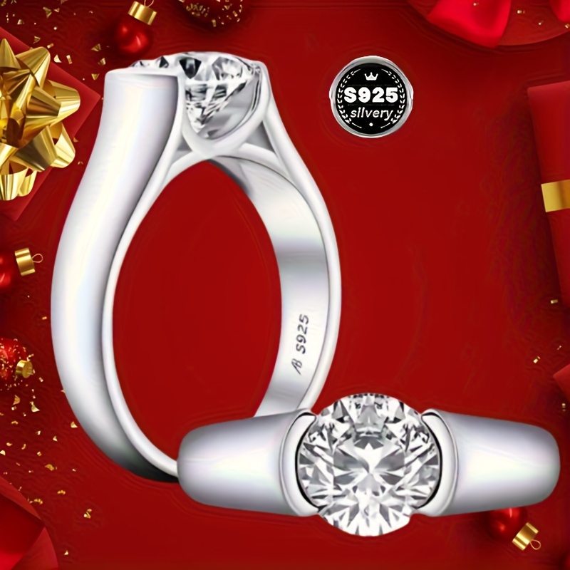 925 Silver Ring with Sparkling Zirconia, Everyday & Party Accessories